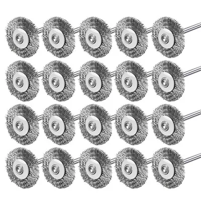 20Pc Rotary Steel Wire Brass Brush Drill Polishing Cup Wheel Set Tool For Dremel • $11.74