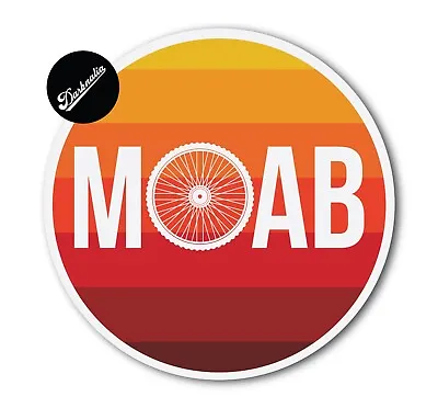 Moab Utah Mountain Bike Wheel Adventure Car Sticker | 3 Inch | V3 | Durable  • $4.95