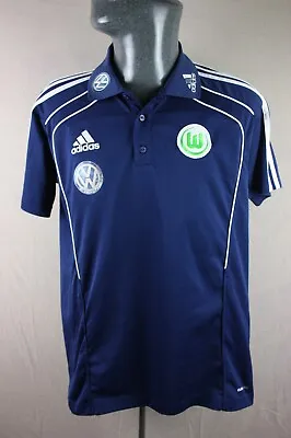 £19.19 • Buy VFL Wolfsburg 2009 2010 Adidas Training Polo Football Shirt Trikot Mens M 1505