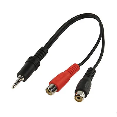 £2.79 • Buy 3.5mm To 2 RCA Twin Phono Aux Audio Cable Jack Male To Female Stereo Lead PC TV