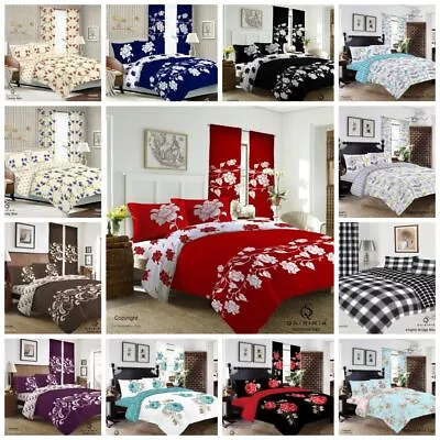 £28.99 • Buy New 4Pcs Bedding Set Duvet Cover With Matching Fitted Sheet & Pillow Cases 