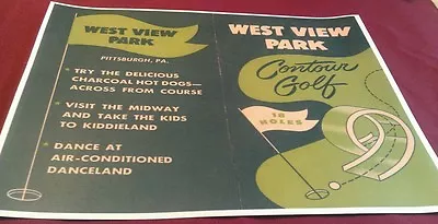 Early Pittsburgh Pa. West View Amusement Park Golf Danceland Kiddieland Ad NEW • $9.95