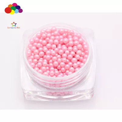 New 1000 Pcs Glass Light Pink Micro Beads Small No Hole 1.5-2mm Nail Art Caviar • $0.99