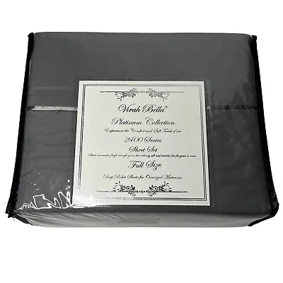 Virah Bella Full Size 6PC Sheet Set 2400 Platinum Collection Gray MSRP $179 NEW • £24.05