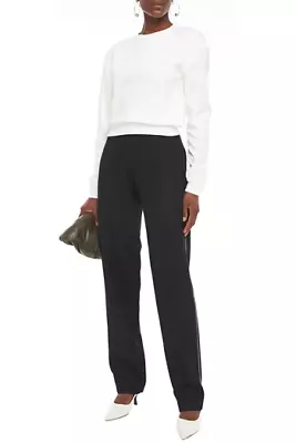 VINCE Trouser Pants Crepe Black Stretch Waist Women's Pull On Tapered Small • $23.09