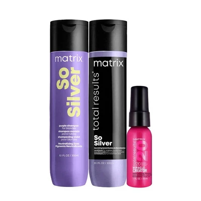 £31.19 • Buy Matrix Total Results So Silver Set + FREE Leave-In 30ml