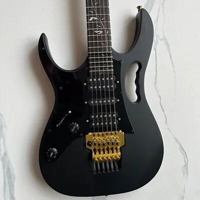 $319 • Buy Left-Handed 7V Electric Guitar Matte Black Surface H-S-H Pickup Gold Hardware