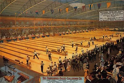 £107.58 • Buy Madison Square Garden Massive Bowling Alley 1909 Vintage Poster Repro FREE S/H