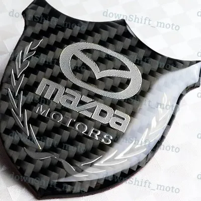 For Mazda 3D Carbon Fiber Car Front Body Trunk Rear Side Badge Emblem Sticker • $10.19