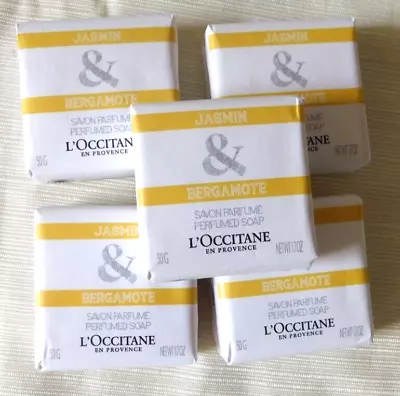 L'Occitane Jasmin & Bergamote Bar Soap 50g / 1.7 Oz. Each.....Lot Of 5....NEW • $24.95