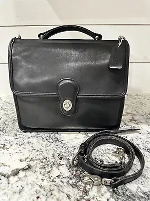 VINTAGE Coach Willis  Legacy Bag 9927 Black Leather Nickel Hardware  • $185