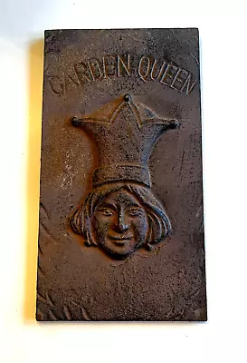 Vintage Cast Iron  Garden Queen  Indoor/Outdoor Plaque/Sign Court Jester • $84.99