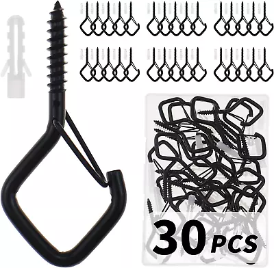 30 PCS Cup Screw-In Hanger Hooks With Safety Buckle Windproof Screw Hooks Perfe • $14.80