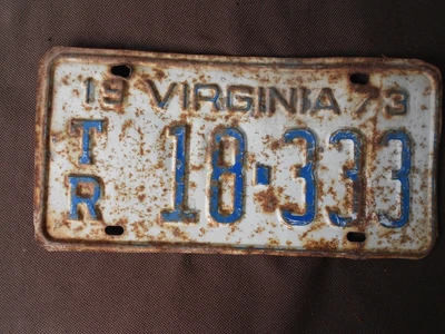 $14.99 • Buy Look A 1973 Virginia  License Plate Va 18-333  Man Cave              