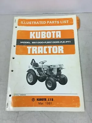 Kubota B5100D-P  B5100(E-P E-PT) Tractor Original Factory Manual 1981 Catalog • $34.95