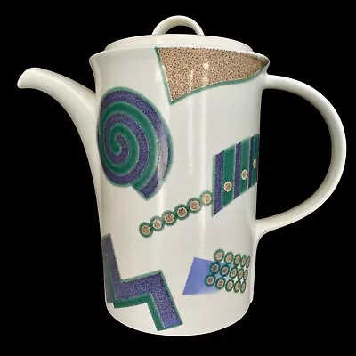 Mikasa Intaglio Cac18 Life Style Tall Abstract Design Teapot Coffee Pot 6 Cup • $29.98