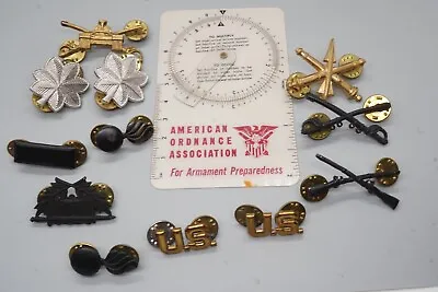 Vietnam War Armored Cavalry Lt. Colonel & Ordnance Insignia Pins Lot Of 13 • $17.99