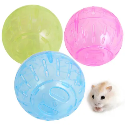 Hamster Ball Exercise Toy Small Animal Yellow Blue Pink Playing For Pets Dwarf • £3.77