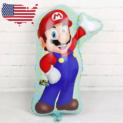 XL SUPER BIG Super Mario 27  Helium Balloon Hero Birthday Party FAST SHIPPING US • $8.47