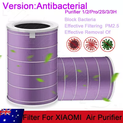 Antibacterial Version Filter For Xiaomi Mi Air Purifier 2S 3 3H Pro Class13 RFID • $26.99