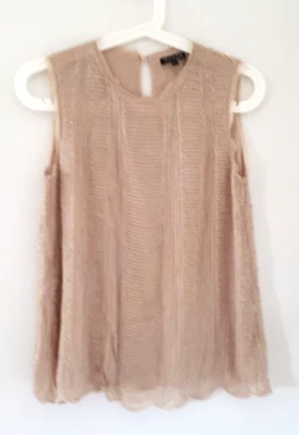 $19 • Buy Massimo Dutti Deep Cream Beaded Top.  Eur 34 (au Xs)
