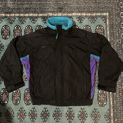 VTG Columbia Mens Bugaboo Windbreaker Black Fits Like M - L Jacket Coat 1990s • $24.99