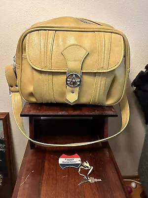 Vintage American Tourister Tote Carry On Bag Yellow Luggage 1975 WITH KEYS! • $39.99