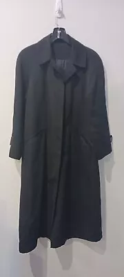 Vintage Women's Regent Park Black Raincoat Trench Coat Size P4 • $35