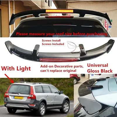 W/ Light Universal Fit For 2008-2016 Volvo XC70 Rear Window Roof Spoiler Wing • $85.99