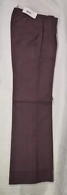 NWT BCBG Max Azria Runway Women's Dark Brown /Plum Wide Leg Trouser Pants Size 2 • $15