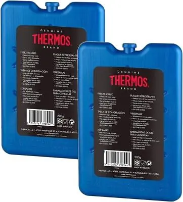 2 Thermos Freeze Board Ice Pack Block 200g For Cool Bag Chill Box Cooler Travel • £5.99