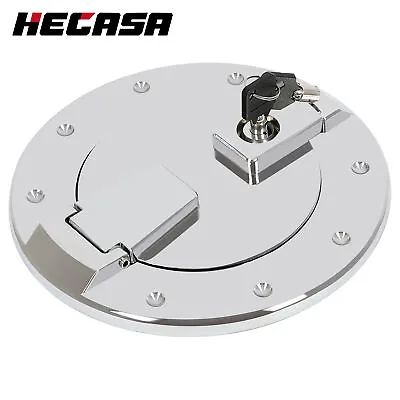 For Hummer H2 2003-09 Locking Fuel Door Gas Tank Cap Cover ALUMINUM Silvery New • $89