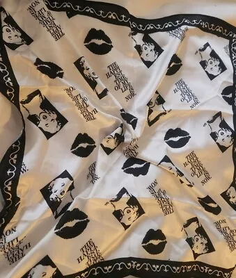 Black & White Scarf Marilyn Monroe Print  The Happiest Time Of My Life Is Now  ❤ • £10.59