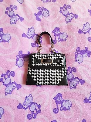 Next Mod Bag Black White Dogtooth Houndstooth Vintage 1960s Style Mary Quant • £9.99