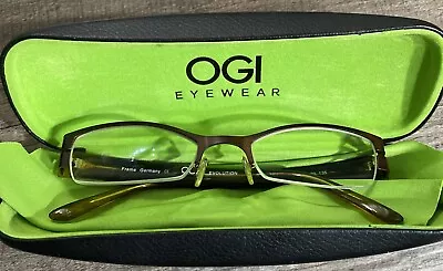 OGI 9056 1121 BROWN COPPER EYEGLASSES GLASSES METAL FRAME 49-20-135mm Germany • $34.99