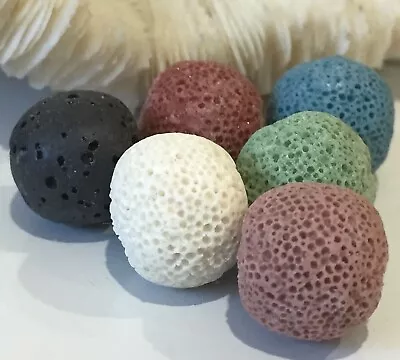 $11.95 • Buy 6 Aromatherapy Diffuser Essential Oil Lava Stone For Locket Necklace 13 - 14mm