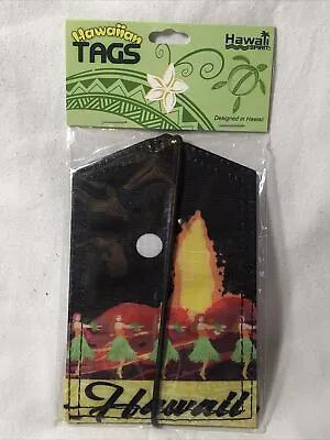 NEW Hawaiian Tagsl Luggage & ID Travel Tag For Suitcase! Volcano Hula Dancers • $8.98