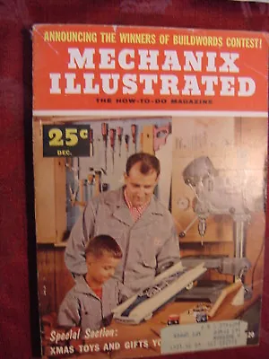 MECHANIX ILLUSTRATED Magazine December 1955 XMAS Toys And Gifts Yuou Can Make • $9.60