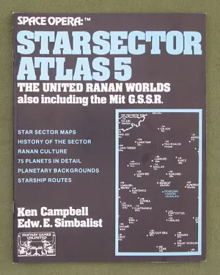 Star Sector Atlas 5: United Ranan Worlds (Space Opera RPG) Fantasy Games • $14