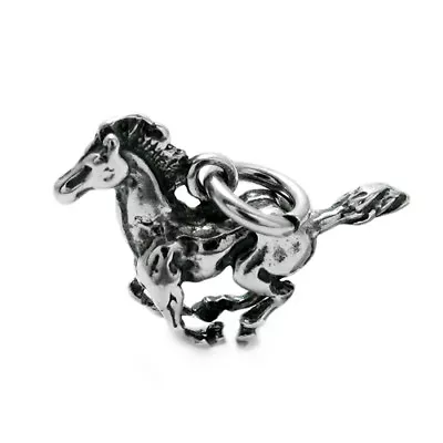 Silver Horse Charm 925 Sterling Silver 3D Horse Stallion Mustang Pony Charm • $14.55