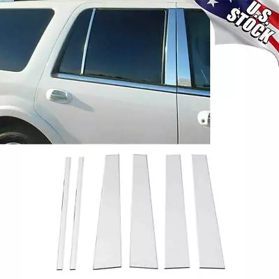 6pcs Chrome For Ford Expedition 1997-2017 Window Door Cover Pillar Posts Trim • $32.95