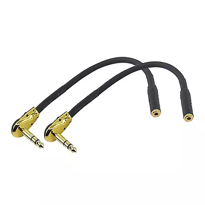 Right Angle 1/4 TRS To 3.5Mm Adapter Cable 6.35Mm 1/4 Male To 3.5Mm 1/8 Female S • $23.36