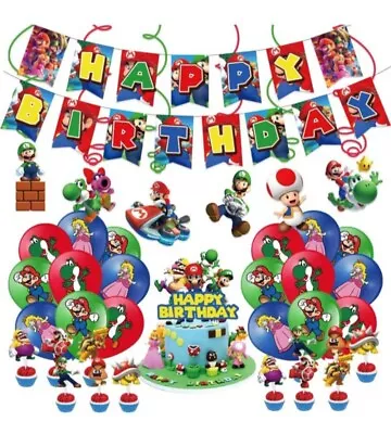 Super Mario Birthday Party Decorations  • $13