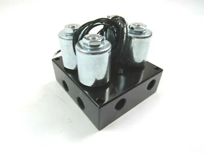 Air Ride 4 Port Valve Manifold -Air Bag Suspension 1/4'' NPT Black C21683BK • $85