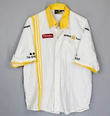 Renault Formula 1 Team Pit Crew Shirt Jersey Size L White Total Bridgestone • $35.99