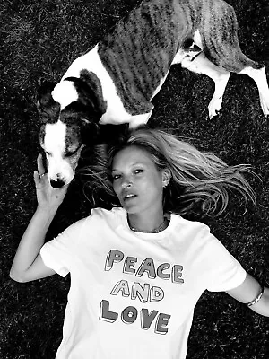New Kate Moss Photograph Print Wall Art Poster Canvas Black And White A3 A4 A5 • £32.82