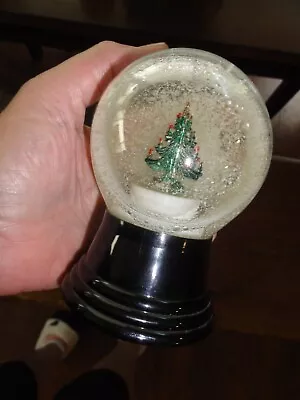 Vintage Vienna Glass CHRISTMAS TREE Snow Globe Perzy Made In Austria • $24.50