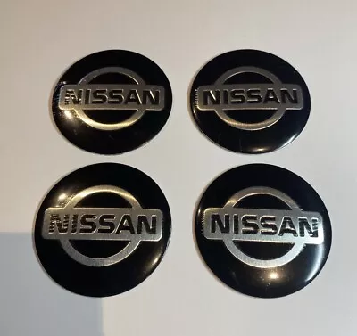 Nissan Black Wheel Center Cap Stickers/Emblems 56mm 4pc 350Z 370Z S15 S13 • $38