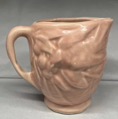 Vintage McCoy Ceramic Pitcher Bird & Berries Pink Mid-Century 24oz • $16.75