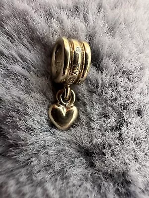 $399.51 • Buy Pandora Hanging Heart 14k Yellow Gold Dangle Charm 750198